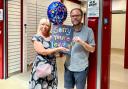 Inprints owner Paul Donald and Romford Shopping Hall owner Michelle Petty on the shop's last day
